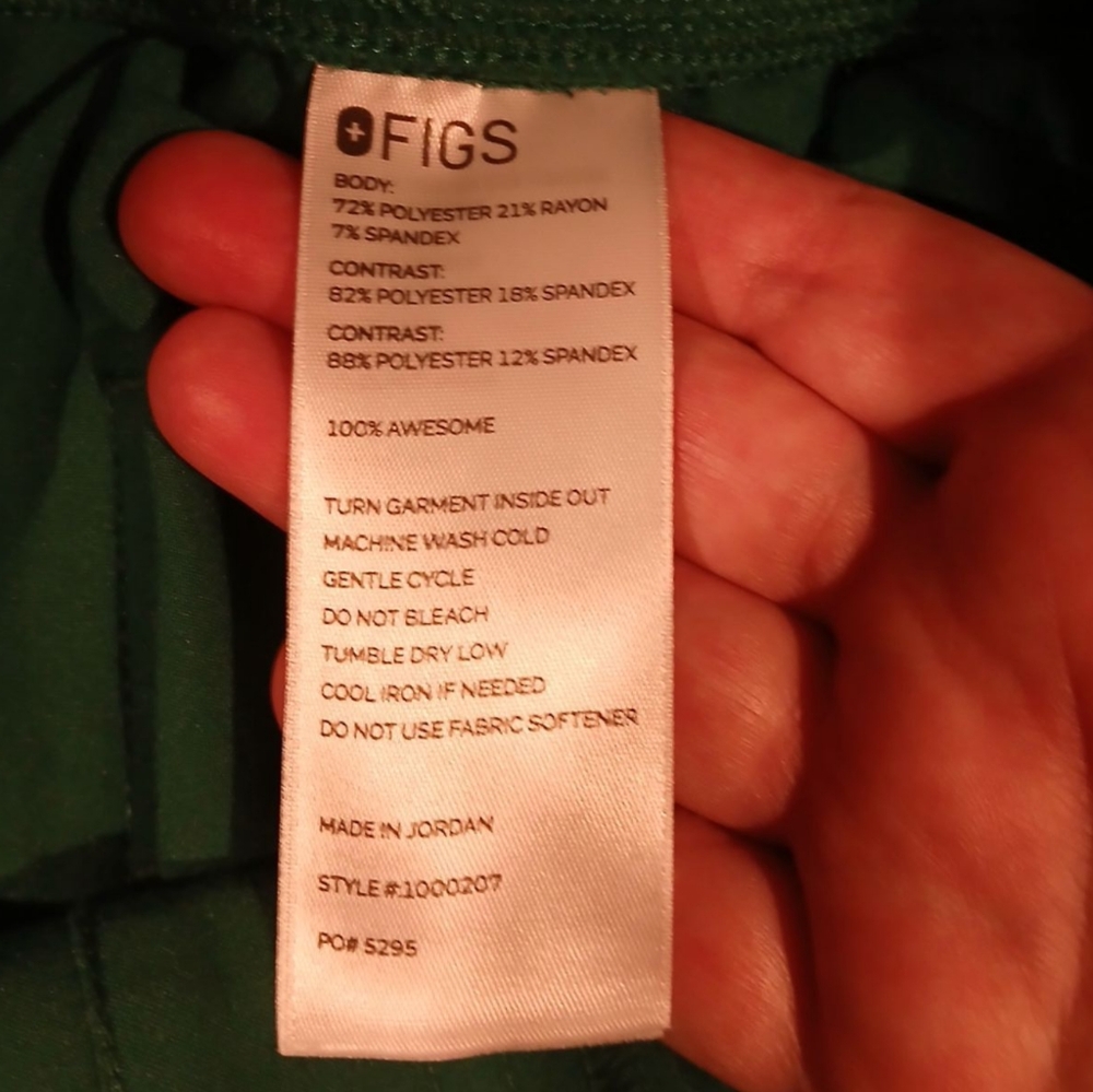 Figs Teal Green Drawstring Jogger Pants - Picture 7 of 9